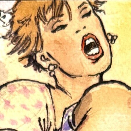 Manara original couleur / Signé / 40 cm x 30 cm