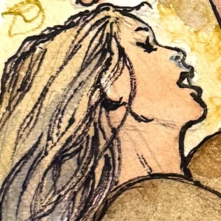 Manara original couleur / Signé / 40 cm x 30 cm