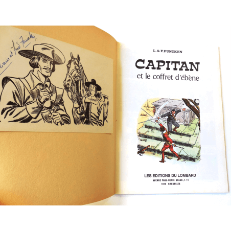 Capitan T.05 - Capitan et le coffret d’ébène + ex-libris signé - B - EO - 1972  L. & F. Funken - T. 05 de la série Capitan « Ca