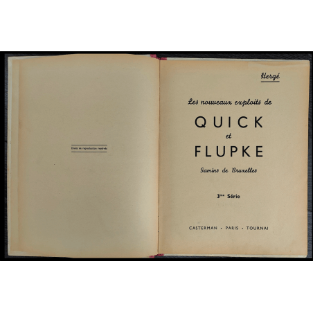 Quick and Flupke - Die neuen Exploits von Quick and Flupke (A10) - C - N&B - Reissue - (1940) Schnelle und flupke Kinder aus Bru