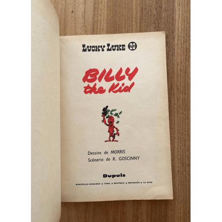 Lucky Luke T.20 - Billy the Kid - B - 1 Album - EO - 1962