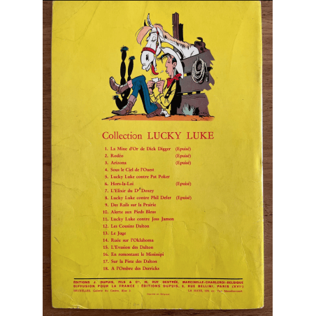  Lucky Luke T.19 - Les Rivaux de Painful Gulch- B - 1 Album - EO - 1962