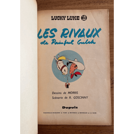  Lucky Luke T.19 - Les Rivaux de Painful Gulch- B - 1 Album - EO - 1962