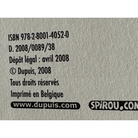 Spirou et Fantasio / Le Journal d'un ingénu / Dédicace / C / 1 Album / EO / 2008