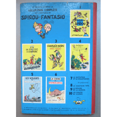  Spirou et Fantasio T7 / Le Dictateur et le Champignon / C / 1 Album / EO / 1956