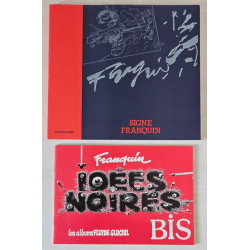 Franquin - Idées Noires bis + Signé Franquin - 2x B - 2 Album - EO - 1983/1992