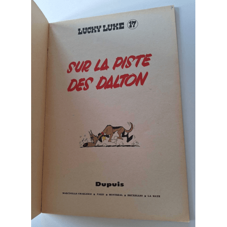 Lucky Luke T.17 / Sur la piste des Dalton / Morris / B / 1 Album / EO / 1962