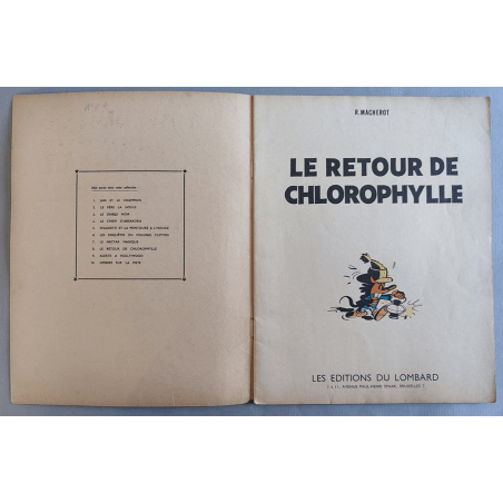 Chlorophylle T.04 / Le Retour de Chlorophylle / Macherot / B / 1 Album / EO / 1961