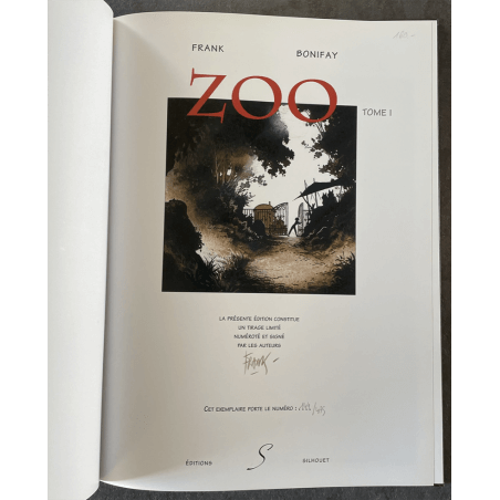 Zoo T.01 / Frank Pé / Sérigraphie - C + jaquette - 1 Album - Édition limitée - 1999