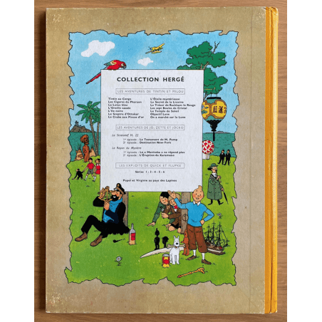  Tintin T.04 / Hergé / Les Cigares du Pharaon (B14) / C - 1 Album - Première édition française - 1955