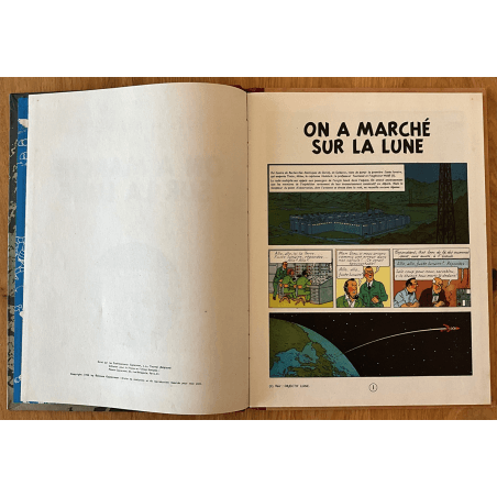 Tintin T17 - On a Marché sur la Lune (B11) - C - Très très bon état / proche du neuf - 1 Album - EO - 1954