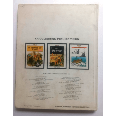  Tintin / Hergé / POP HOP / The TRESOR of RACKHAM THE RED / 1 Album / 1970