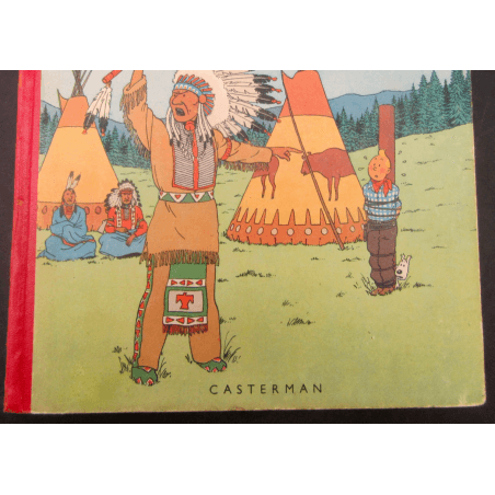  Tintin T.03 / Hergé / Tintin in Amerika (B1) / C / EO Farbe / 1 Album - Erste belgische Ausgabe - 1945
