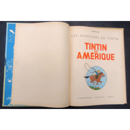  Tintin T.03 / Hergé / Tintin in America (B1) / C / EO colour / 1 Album - First Belgian edition - 1945