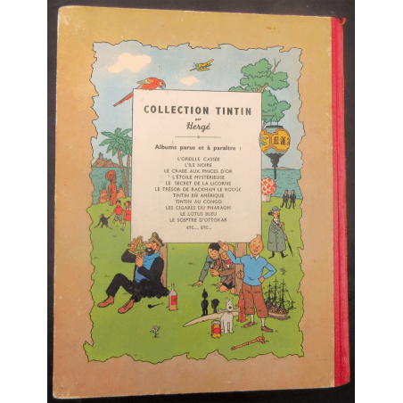 Tintin T.03 / Hergé / Tintin en Amérique (B1) / C / EO couleur / 1 Album - Première édition belge - 1945
