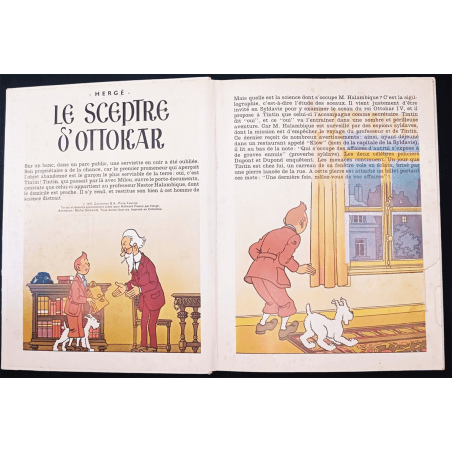  Tintin / Hergé / Le Sceptre d'Ottokar / Album POP-HOP / 1 Album / EO / 1971