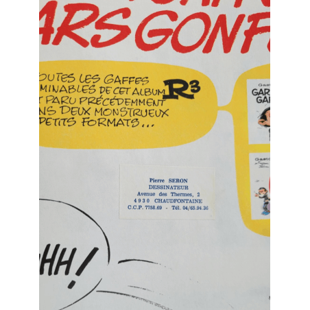 Gaston R3 / Franquin / Gare aux Gaffes du Gars Gonflé / C - 1 Album - EO - 1973