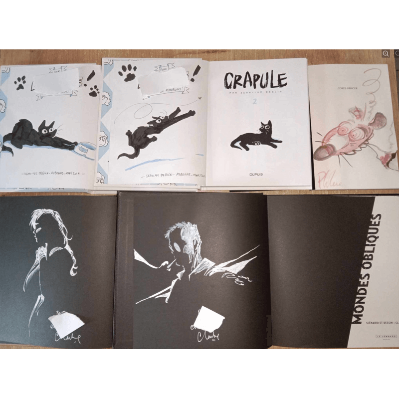Collection de dédicaces / Clarke - Ptiluc - Jean-Luc Deglin / 5x C / 5 Albums / EO / 2012/2018 Collection de dédicaces / Clarke - Ptiluc - Jean-Luc Deglin / 5x C / 5 Albums / EO / 2012/2018