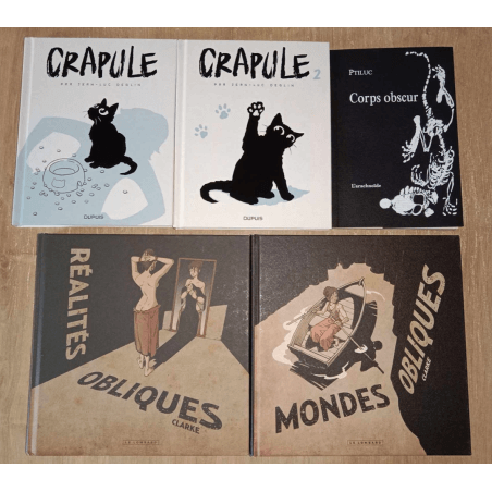 Collection de dédicaces / Clarke - Ptiluc - Jean-Luc Deglin / 5x C / 5 Albums / EO / 2012/2018