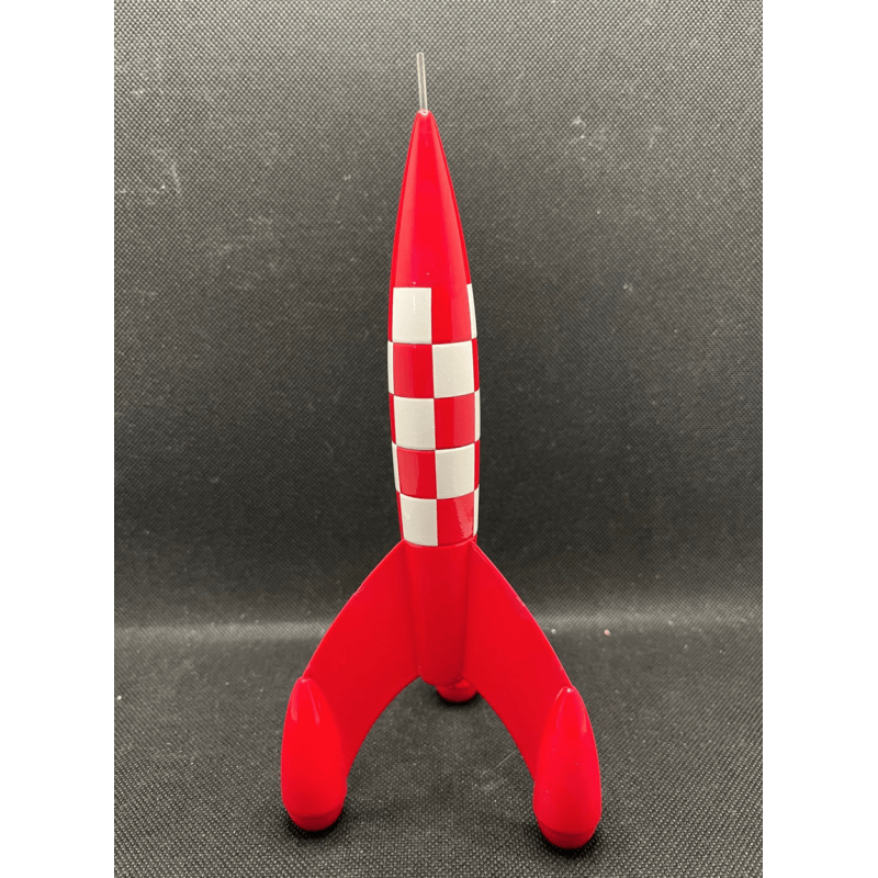 Tintin - Statuette Aroutcheff - La fusée (23 cm) - avec présentoir - 1 Album - 1986 Tintin - Statuette Aroutcheff - La fusée (23 cm) - avec présentoir - 1 Album - 1986