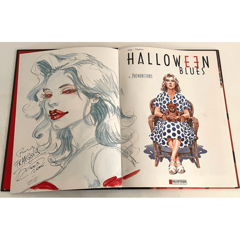 Halloween blues T.01 / Prémonitions / Dédicace couleur Kas / C / 1 Album / EO / 2003 Halloween blues T.01 / Prémonitions / Dédicace couleur Kas / C / 1 Album / EO / 2003