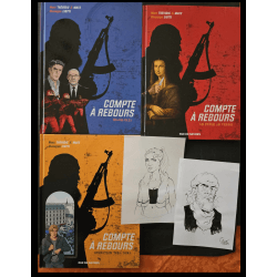 Compte à rebours T.01 à T.03 + 2x dessin original - 3x C - EO/Ré - (2018/2019)