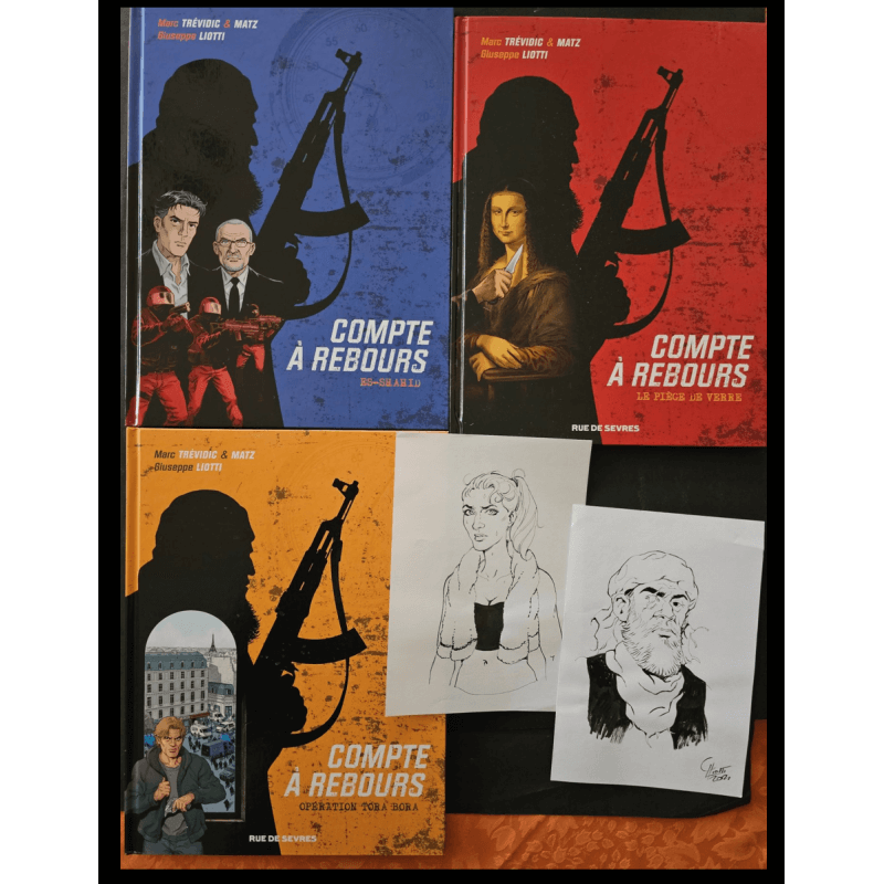 Compte à rebours T.01 à T.03 + 2x dessin original - 3x C - EO/Ré - (2018/2019)