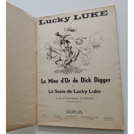 Lucky Luke T.01 / La Mine D'Or de Dick Digger / Morris / B / 2ème édition / (1954)