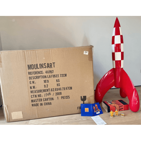 Tintin / Hergé / Statuette Moulinsart 46957 / Fusée (72 cm) + Figurines 46305 - (2014/2015)