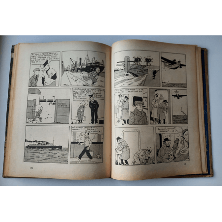 Tintin T.06 / Hergé / L'oreille cassée (A18, grande image) - C - N&B - Réédition (1942)