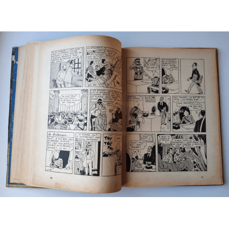 Tintin T.06 / Hergé / L'oreille cassée (A18, grande image) - C - N&B - Réédition (1942)