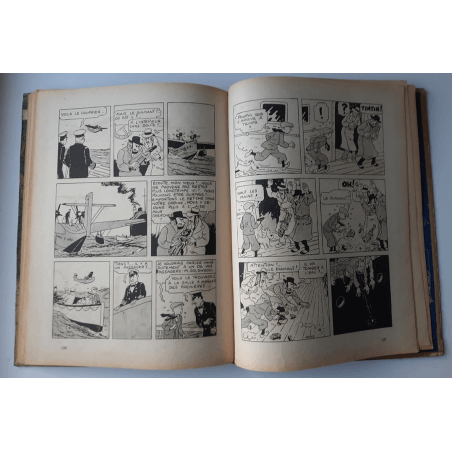 Tintin T.06 / Hergé / L'oreille cassée (A18, grande image) - C - N&B - Réédition (1942)