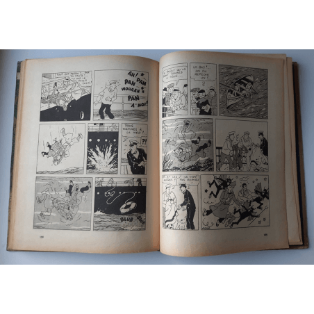 Tintin T.06 / Hergé / L'oreille cassée (A18, grande image) - C - N&B - Réédition (1942)
