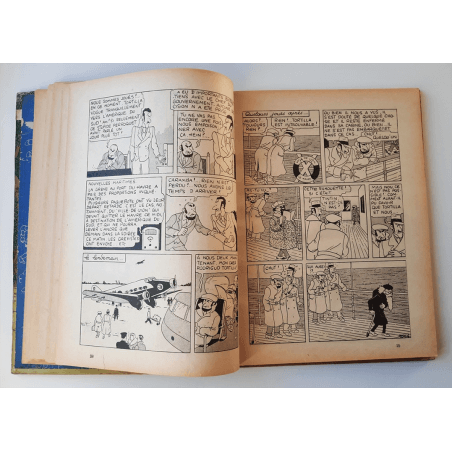 Tintin T.06 / Hergé / L'oreille cassée (A18, grande image) - C - N&B - Réédition (1942)