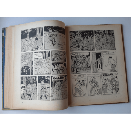 Tintin T.06 / Hergé / L'oreille cassée (A18, grande image) - C - N&B - Réédition (1942)