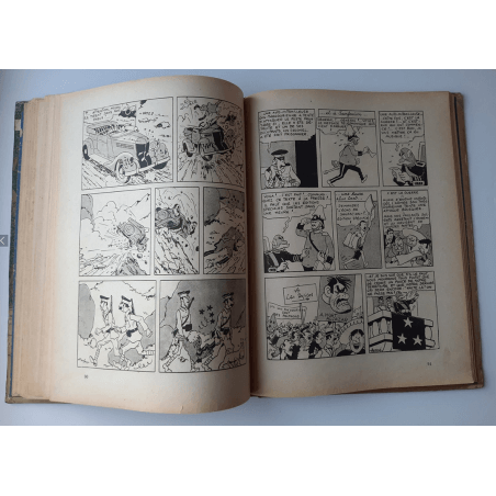 Tintin T.06 / Hergé / L'oreille cassée (A18, grande image) - C - N&B - Réédition (1942)