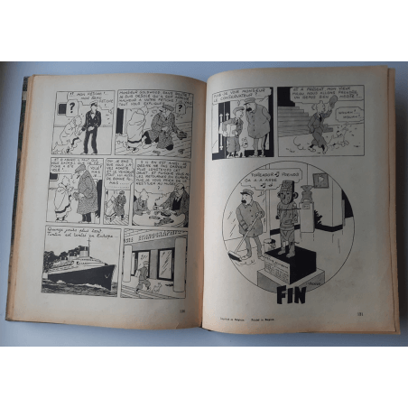 Tintin T.06 / Hergé / L'oreille cassée (A18, grande image) - C - N&B - Réédition (1942)
