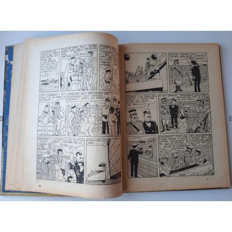 Tintin T.06 / Hergé / L'oreille cassée (A18, grande image) - C - N&B - Réédition (1942)