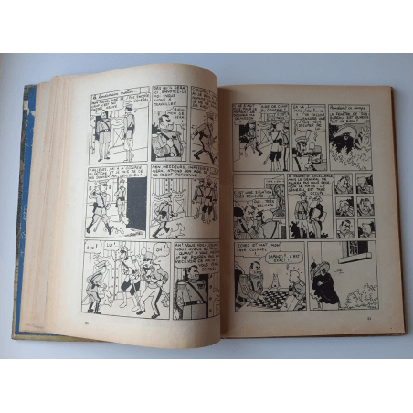 Tintin T.06 / Hergé / L'oreille cassée (A18, grande image) - C - N&B - Réédition (1942)
