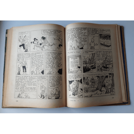 Tintin T.06 / Hergé / L'oreille cassée (A18, grande image) - C - N&B - Réédition (1942)