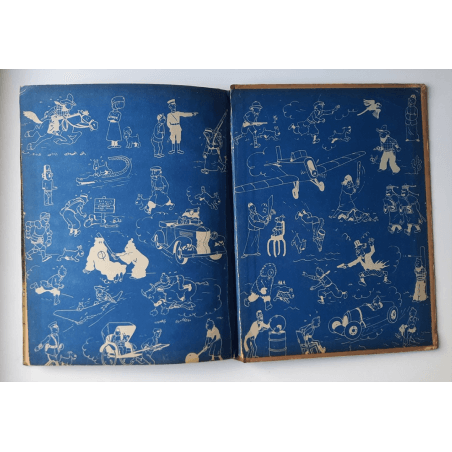 Tintin T.06 / Hergé / L'oreille cassée (A18, grande image) - C - N&B - Réédition (1942)