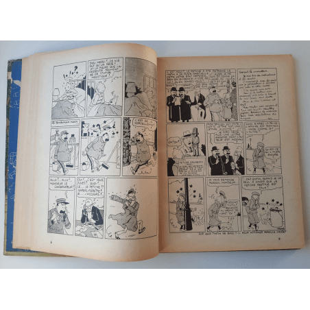 Tintin T.06 / Hergé / L'oreille cassée (A18, grande image) - C - N&B - Réédition (1942)