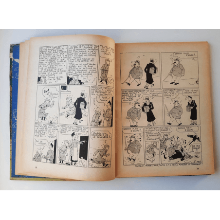 Tintin T.06 / Hergé / L'oreille cassée (A18, grande image) - C - N&B - Réédition (1942)