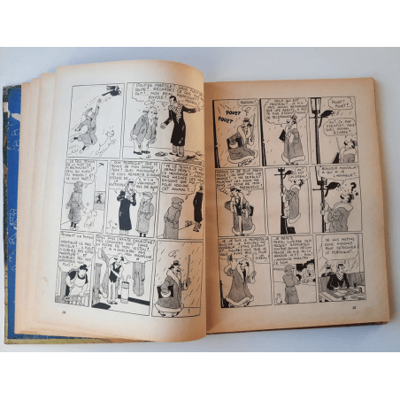 Tintin T.06 / Hergé / L'oreille cassée (A18, grande image) - C - N&B - Réédition (1942)