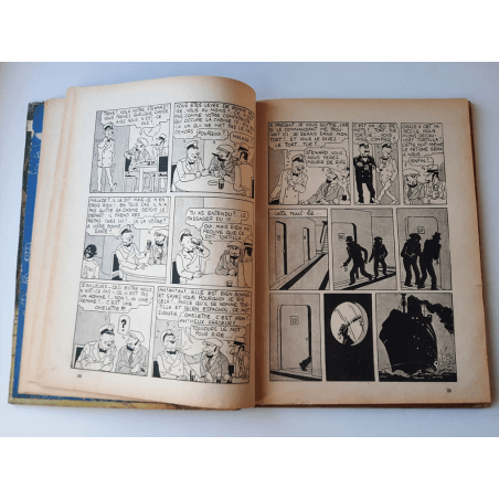 Tintin T.06 / Hergé / L'oreille cassée (A18, grande image) - C - N&B - Réédition (1942)