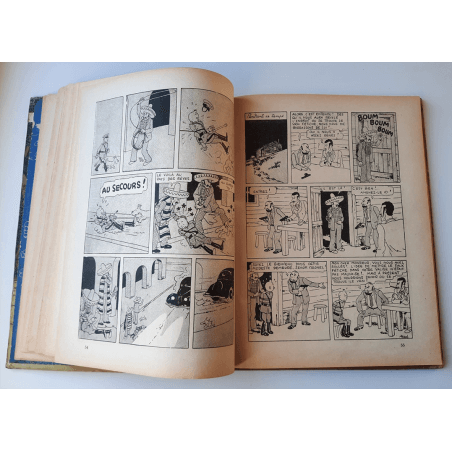 Tintin T.06 / Hergé / L'oreille cassée (A18, grande image) - C - N&B - Réédition (1942)