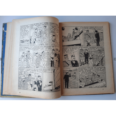 Tintin T.06 / Hergé / L'oreille cassée (A18, grande image) - C - N&B - Réédition (1942)