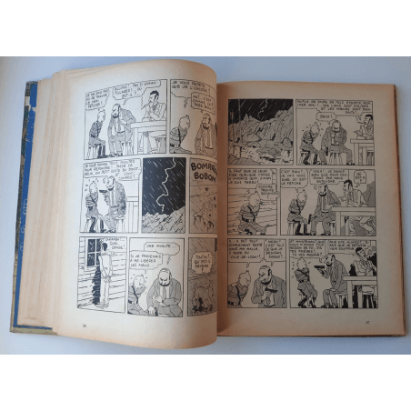 Tintin T.06 / Hergé / L'oreille cassée (A18, grande image) - C - N&B - Réédition (1942)