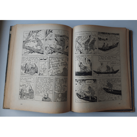 Tintin T.06 / Hergé / L'oreille cassée (A18, grande image) - C - N&B - Réédition (1942)