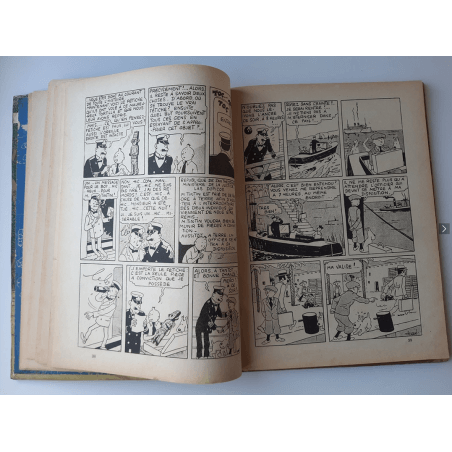 Tintin T.06 / Hergé / L'oreille cassée (A18, grande image) - C - N&B - Réédition (1942)